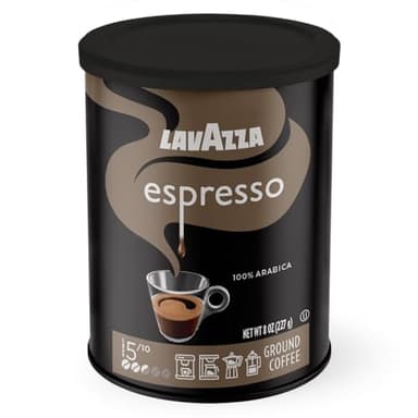 Lavazza Espresso Ground Coffee, Medium Roast, 100% Arabica, 8 oz Tin (Pack of 4) - Image 1