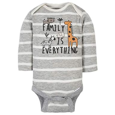 Gerber Baby Boys' 6-Pack Long-Sleeve Onesies Bodysuit, Jungle Blue, 6-9 Months - Image 2