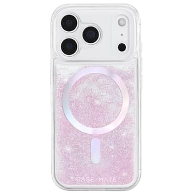 Case-Mate Soap Bubble iPhone 17 Pro Case [Compatible with MagSafe] - Liquid Glitter Phone Case with 12ft Drop Protection - Premium Magnetic Cover for iPhone 17 Pro - Iridescent Waterfall - Image 1