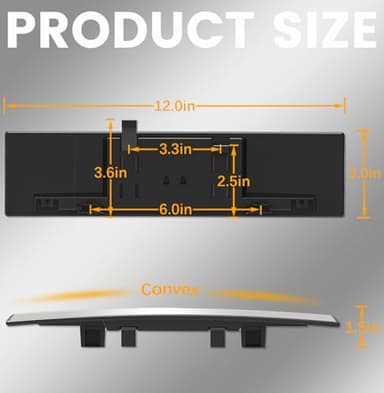 HmmtyRack Rear View Mirror, Chrome Anti-glare Panoramic Rear Mirrors Universal 12 Inch Convex Car Interior Clip on Extra Big Wide Angle Rearview Mirror Extender to Reduce Blind Spot for Car SUV Trucks - Image 7