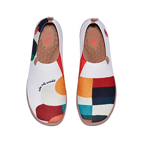 UIN Women's Art Painted Travel Shoes Slip On Casual Knit Loafers Lightweight Comfort Fashion Sneaker Toledo Ⅰ Hold That Color (10) - Image 1