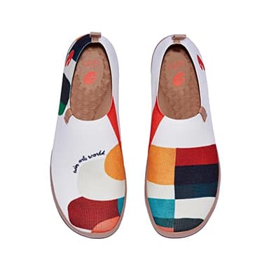 UIN Women's Art Painted Travel Shoes Slip On Casual Knit Loafers Lightweight Comfort Fashion Sneaker Toledo Ⅰ Hold That Color (10) - Image 1