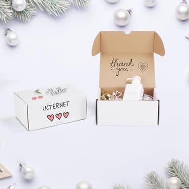 ZBEIVAN 7x5x3 White Shipping Boxes Set of 25, Corrugated Cardboard Mailer Boxes for Packaging Small Business Mailing Gifts - Image 6