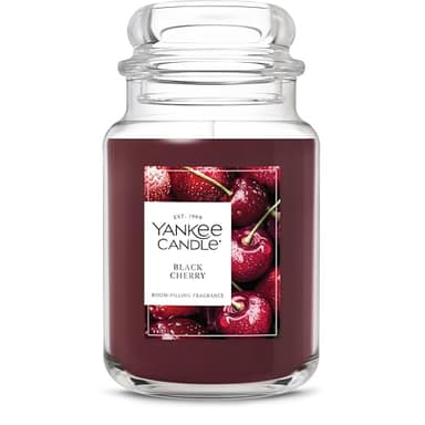 Yankee Candle Black Cherry Scented Candle, 22oz Large Jar with up to 150 Hour Burn Time, Giftable - Image 1