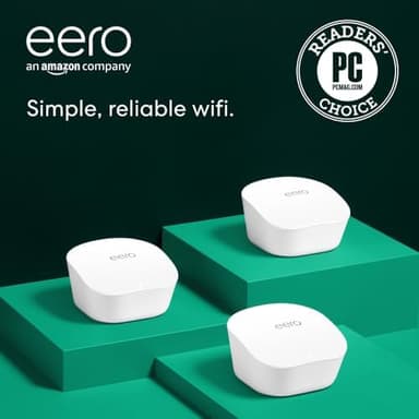 Amazon eero mesh wifi system - Supports internet plans up to 550 Mbps, Coverage up to 4,500 sq. ft., 3-pack - Image 2