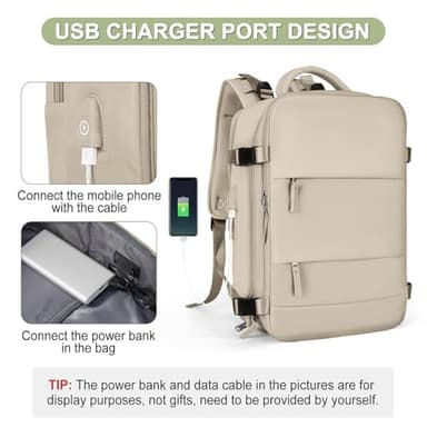 Large Travel Backpack For Women Men Airline Approved Carry On Backpack Flight Approved Waterproof Sports Luggage Backpack Casual Daypack Hiking Backpack - Image 7