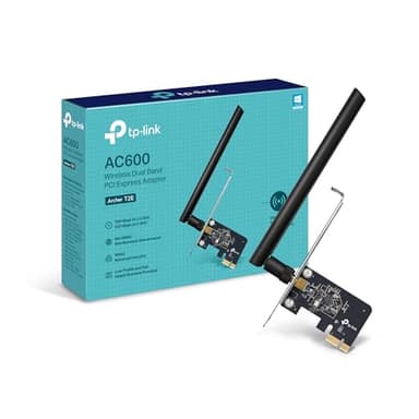 TP-Link PCIe WiFi Card AC600 for Desktop PC, Dual Band Wireless Internal Network Card(Archer T2E) High-Gain Antenna, MU-MIMO, WPA3, Low Profile, Supports Windows 10/11 - Image 1