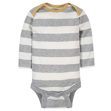 Gerber Baby Boys' 6-Pack Long-Sleeve Onesies Bodysuit, Dinosaur Blue, 3-6 Months - Image 3