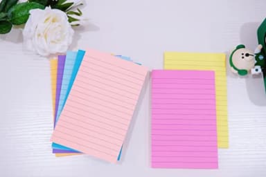 (8 Pads) Lined Sticky Notes 4x6 in Post, 8 Colors Self Sticky Notes Pad Its, Bright Post Stickies Colorful Big Rectangular Sticky Notes for Office, Home, School, Meeting, 40 Sheets/pad - Image 3