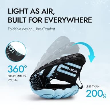 ATHMILE Hiking Barefoot Water Shoes for Women Men Beach Swim Aqua Pool River Quick Dry Athletic Wide Toe Outdoor Sport Kayaking Boating Rock Climbing Yoga Lake - Image 4