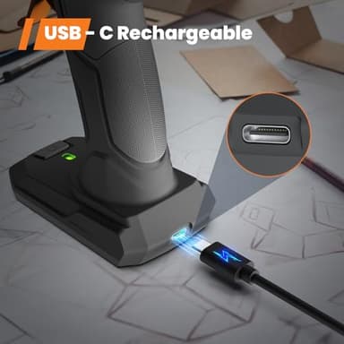 GoGonova Hot Glue Gun, 20s Fast Preheating Glue Gun Cordless & Rechargeable, 2Ah Battery Hot Glue Gun and 25 Pcs Hot Glue Sticks Set, Smart Power-Off, Stands-Up Design, Anti-Drip (Gray-25) - Image 5