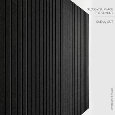 VIVELDA Large Cork Boards for Walls Black Felt Board Alternative - Slat Wall Paneling, Felt Bulletin Board Tiles for Office Decor, Push pin Board Office Wall Organizer -12-Pack (Black) - Image 4