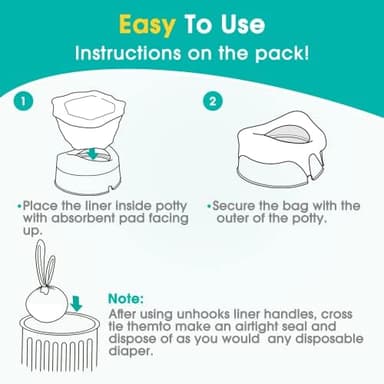 30 Counts] Disposable Potty Liners Compatible with OXO Tot 2-in-1 Go Potty, Potty Refill Bags for Toddler Travel, Universal Potty Bags Fit Most Potty Chairs and Travel Potty - Image 8