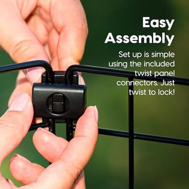 IRIS USA 24" 8-Panel Metal Pet Dog Puppy Playpen, Indoor/Outdoor Dog Fence, 58 x 58 x 24, Foldable, Customizable, Black - Image 3