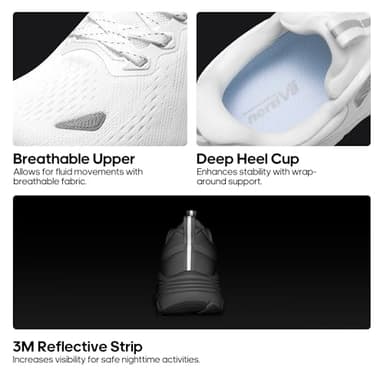 NORTIV 8 Women's Walking Shoes Cushion Comfortable ActiveBreeze Running Tennis Shoes Non-Slip Workout Gym Sports Athletic Breathable Fashion Sneakers,Size 11,White,SNWS248W - Image 7