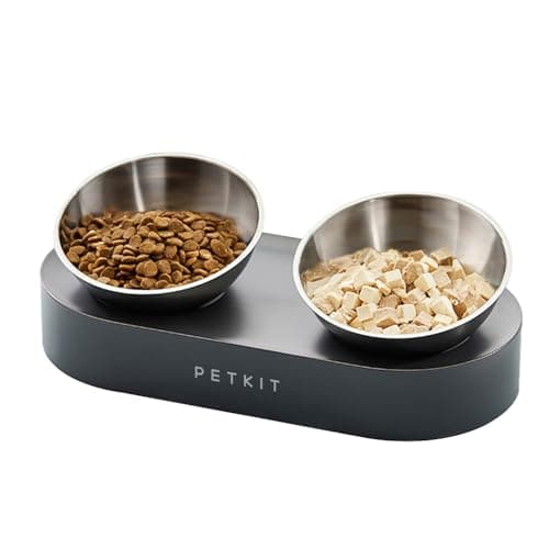PETKIT Raised Dog Cat Food Bowl 304 Stainless Steel, Elevated Pet Food and Water Bowl Dishes, Elevated Cat Bowls, Non-Slip Tilted Cat Bowl No Spill - Image 1