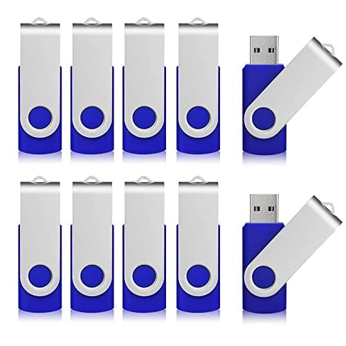 Aiibe 10 Pack 64GB USB 2.0 Flash Drive - Blue (10 Pack, 64GB) - Image 1