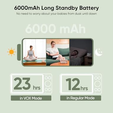 bonoch MegaView Baby Monitor with 2 Cameras, 7" 720P HD Split Screen Baby Monitor No WiFi, Video Monitor with Camera and Audio, 6000mAh, VOX Mode, 2 Way Audio, Remote PTZ, Night Vision - Image 4