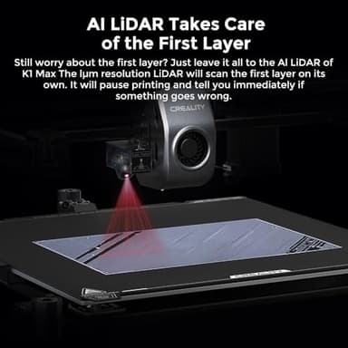 Creality K1 Max 3D Printer with Smart AI Function 600mm/s Printing Speed 20000mm/s² Acceleration, Core XY Structure 11.81x11.81x11.81 inch Large Build Volume Auto Leveling Dual-Gear Extruder - Image 3