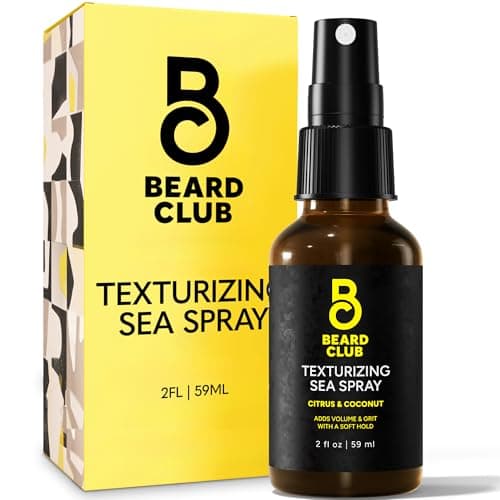 Beard Club Sea Salt Texture Spray for Men & Women - Thickening, Volumizing, Curl-Defining for All Hair Types - Paraben, Sulfate, Alcohol-Free - Image 1