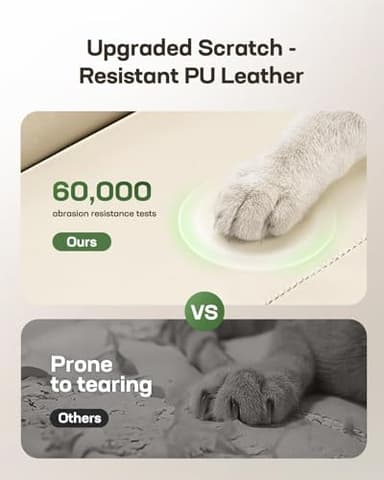 Marsail Criss Cross Chair with Wheels, Wide Mid-Back Comfy Armless Office Chair, Scratch-Resistant PVC Leather Cross Legged Desk Chair, Height Adjustable Vanity Computer Desk for Home Office - Image 6