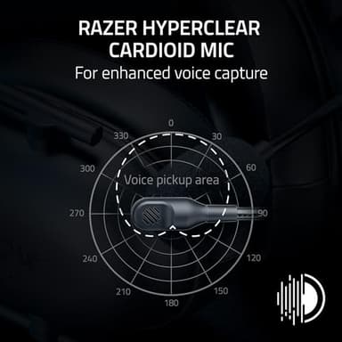 Razer BlackShark V2 X PlayStation Gaming Headset: 50mm Drivers - Cardioid Mic - Lightweight - for PS5, Xbox Series X, PC, Switch via 3.5 mm Audio Jack - Black (Renewed) - Image 3