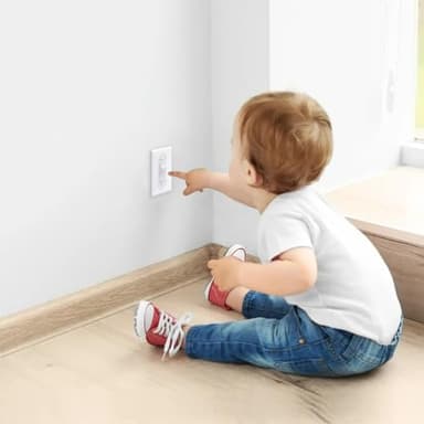 Wall Switch Guard, Childproof Light Switch Cover Guard | Toggle Style | Light Switch Protection | Lock Toggle Switch in On or Off Position | 2 Pack, Clear - Image 2