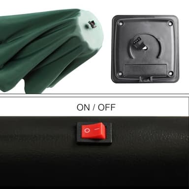 Blissun 9 ft Solar Umbrella, Patio Umbrella with 32 LED Lights, Outdoor Table Market Umbrella for Garden, Deck, Backyard (Seaglass) - Image 3