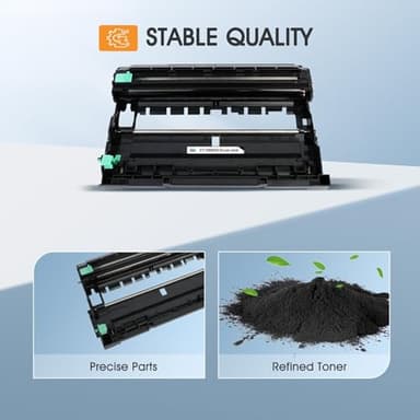 DR-830 DR830 Drum Unit Black 2 Pack Compatible Replacement for Brother DR830 DR 830 DR-830 for HL-L2400D L2405W L2460DW L2460DWXL L2865DW L2480DW DCP-L2640DW MFC-L2807DW L2820DW L2820DWXL Printer Ink - Image 8