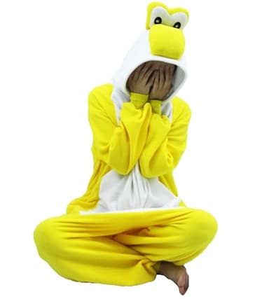 Adult Unisex Pink Yoshi Kigurumi Onesie Suit Halloween Christmas Anime Pajamas Green Yoshi Cosplay Costumes Disfraz Couple (US, Alpha, Small, Regular, Regular, Yellow) - Image 4