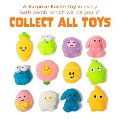Easter Bath Bombs for Kids with Surprise Toys Inside (6 Pack) - Easter Basket Stuffers for Boys and Girls - Large Spring Bubble Bomb, Made in USA, Incredible Fragrances & Colors by Two Sisters - Image 2