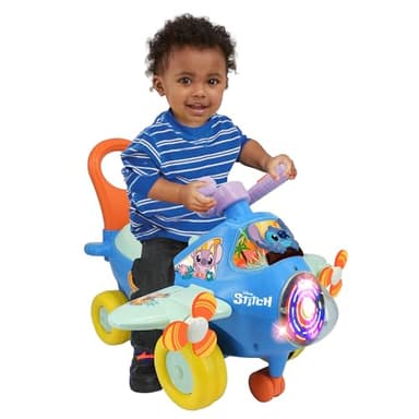 Kiddieland: Activity Plane: Stitch - Disney Light & Sound Foot-to-Floor Vehicle, Interactive Dashboard, Propellers, Push-Pull Handle, Toddlers 12mo+ - Image 5