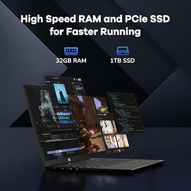 NIMO 15.6 FHD-Laptop, 8 cores Intel i5-12450H 32GB RAM 1TB SSD (Beat AMD R5 5500U,up to 4.4 GHz) 100W Type C IPS Business Laptop-Computer with Backlit Keyboard Fingerprint WiFi6 Win 11 - Image 4