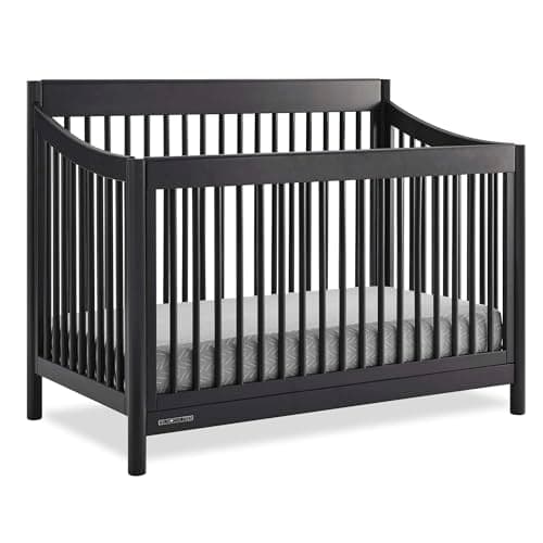 Delta Children Brooks 6-in-1 Convertible Crib - Greenguard Gold Certified, Midnight Grey - Image 1