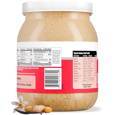 PB2 Performance Peanut Plant Based Vegan Protein Powder | 20g Complete Protein, No Added Sugar, Prebiotic Fiber | Dairy Free, Certified Vegan, Non-GMO, Gluten Free [Peanut w/Madagascar Vanilla, 2LB] - Image 9