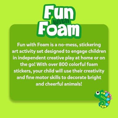 Skillmatics Foam Sticker Art Activity - Animals, Mess-Free Fun for Kids, 800+ 3D Foam Stickers, DIY Felt Craft Kits, Gifts for Boys & Girls Ages 3, 4, 5, 6, 7 - Image 6