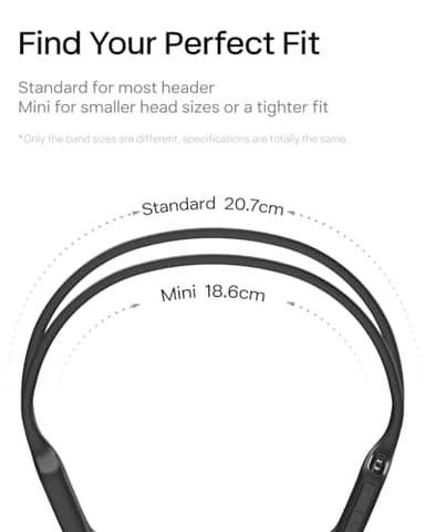 SHOKZ OpenRun Pro Mini- Open-Ear Bluetooth Bone Conduction Sport Headphones, Sweat Resistant Wireless Earphones for Workouts and Running with Premium Deep Base - Built-in Mic, with Hair Band, Black - Image 7