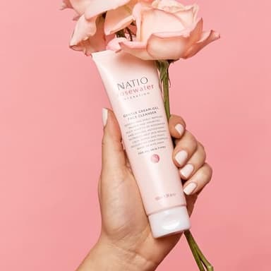 Natio Australia Rosewater Hydration Gentle Cream-Gel Face Cleanser, 3.3 oz - Facial Cleanser with Rosewater - Travel Size Face Wash for All Skin Types - Image 6