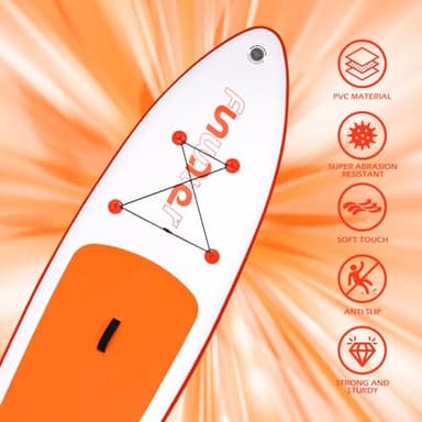 FunWater SUP Inflatable Stand Up Paddle Board 10'6×33"×6" Ultra-Light Inflatable Paddleboard with ISUP Accessories,Fins,Adjustable Paddle, Pump,Backpack, Leash - Image 3