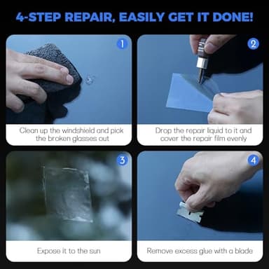 2 Bottles Nano Glass Crack Repair Liquid Quick Windshield Repair for Chips and Cracks-deep Dark - Image 4