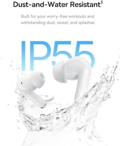 Baseus Bass BP1 Pro Noise Cancelling Wireless Earbuds, Real-Time Adaptive Noise Cancelling, Adaptive Active EQ, LDAC Hi-Res Sound, 6-Mic AI Clear Calls, 55H Playtime, IP55 Waterproof, Bluetooth 6.0 - Image 6