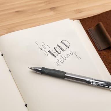 BIC Velocity Retractable Ballpoint Pens, Medium Point (1.0 mm), Black Ink Pens, 12-Count Pack, With Comfortable Grip - Image 5