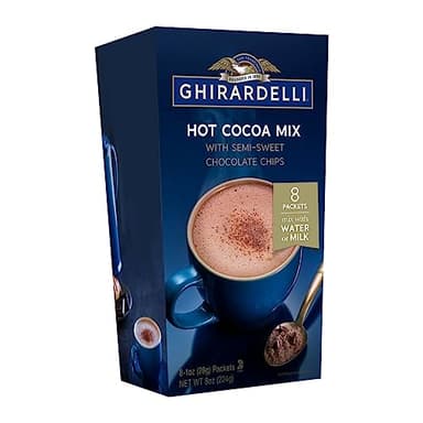 GHIRARDELLI Hot Cocoa With Chocolate Chips Carton - 8 oz. (224g)​, 6 boxes - Image 1