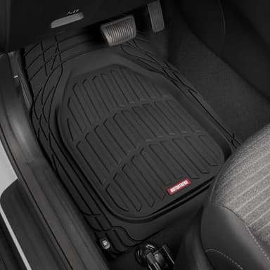 Motor Trend - MT-923-BK 923-BK Black FlexTough Contour Liners-Deep Dish Heavy Duty Rubber Floor Mats for Car SUV Truck & Van-All Weather Protection, Universal Trim to Fit - Image 2