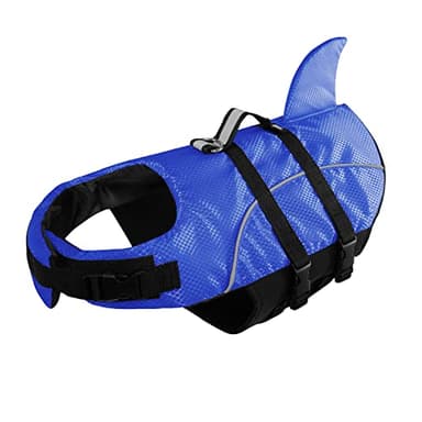 Queenmore Ripstop Dog Life Jacket Shark Life Vest for Dogs, Safety Lifesaver with High Buoyancy and Lift Handle for Small and Medium Breeds（Blue S） - Image 7