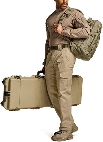 CQR Men's Flex Ripstop Tactical Pants, Water Resistant Stretch Cargo Pants, Lightweight EDC Hiking Work Pants, Dura Flex Mag Pocket Alamo Khaki, 30W x 30L - Image 9