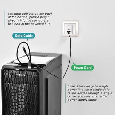 ROOFULL External CD DVD Drive for Mac Laptop, USB 3.0 & USB-C CD DVD Reader Writer Burner Player ROM/RW Portable Optical Disc Drive for Apple MacBook Pro, iMac, Windows 11/10/8/7 Computer PC, White - Image 5