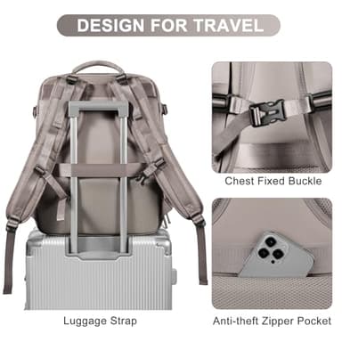 Large Travel Backpack - Carry On Flight Approved Mochila De Viaje - 18x14x8 Inches - Personal Item Travel Bag for Men & Women - Image 7