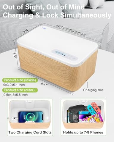 ySky Safe Timed Lock Box, Phone Lock Box with Timer Unplug from Phones, Video Games,Social Media,Snacks&Cravings, Self-Control Phone Locker Time Locking Container Storage Box for Addiction Management - Image 2