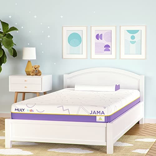 MLILY 7 Inch Twin Mattress for Kids, Memory Foam Bunk Bed Mattress, Made in The USA of US Foam and Global Materials, CertiPUR-US Certified, Medium Firm Trundle Mattress, Purple - Image 1